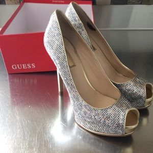 Guess leopard multi stilettos